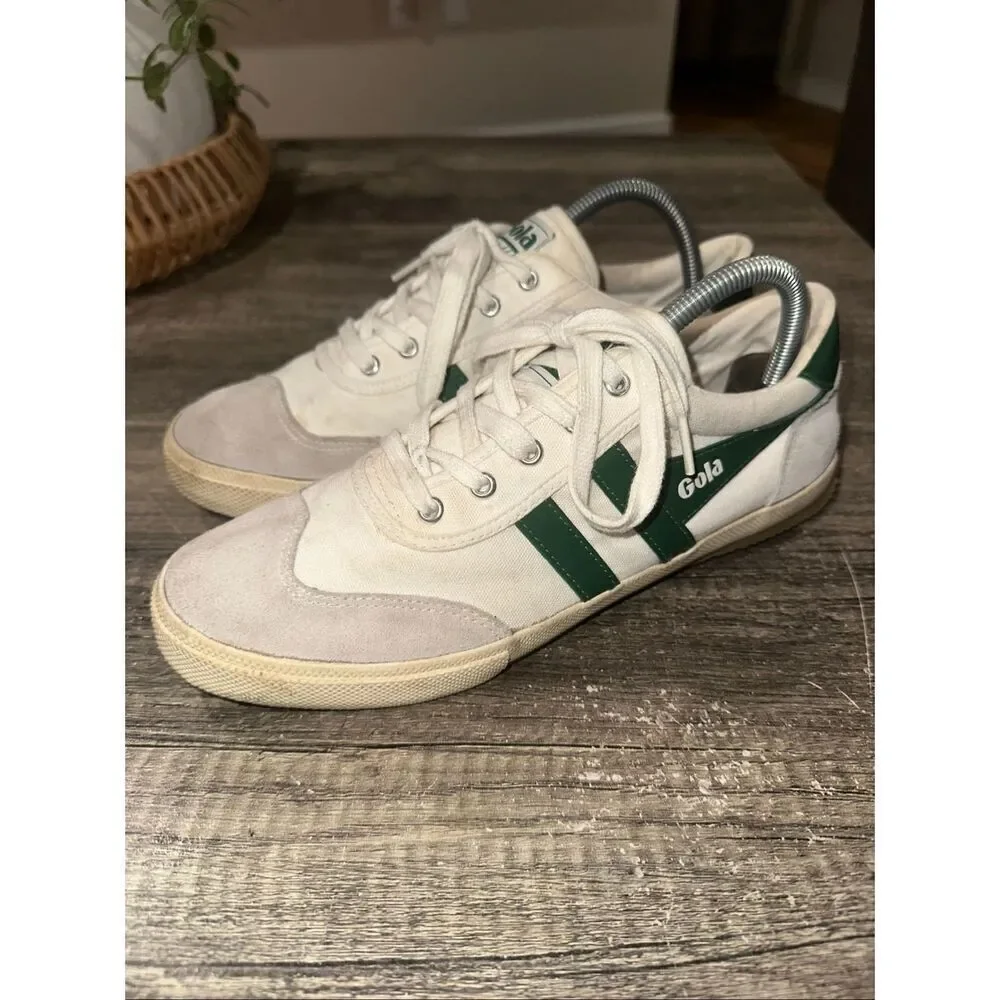 GOLA Badminton Sneaker in Off White & Green Men’s  Size 9